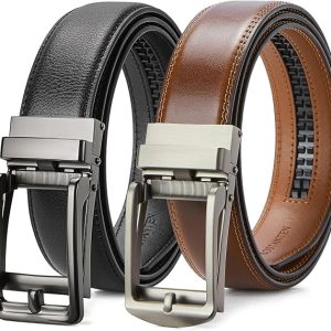 Double Up on Style with Our Two-Pack Leather Belt —Skeleton