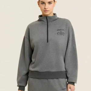 Felpa Comfort Fit Donna Mélange con Mezza Zip Freddy x ELITE