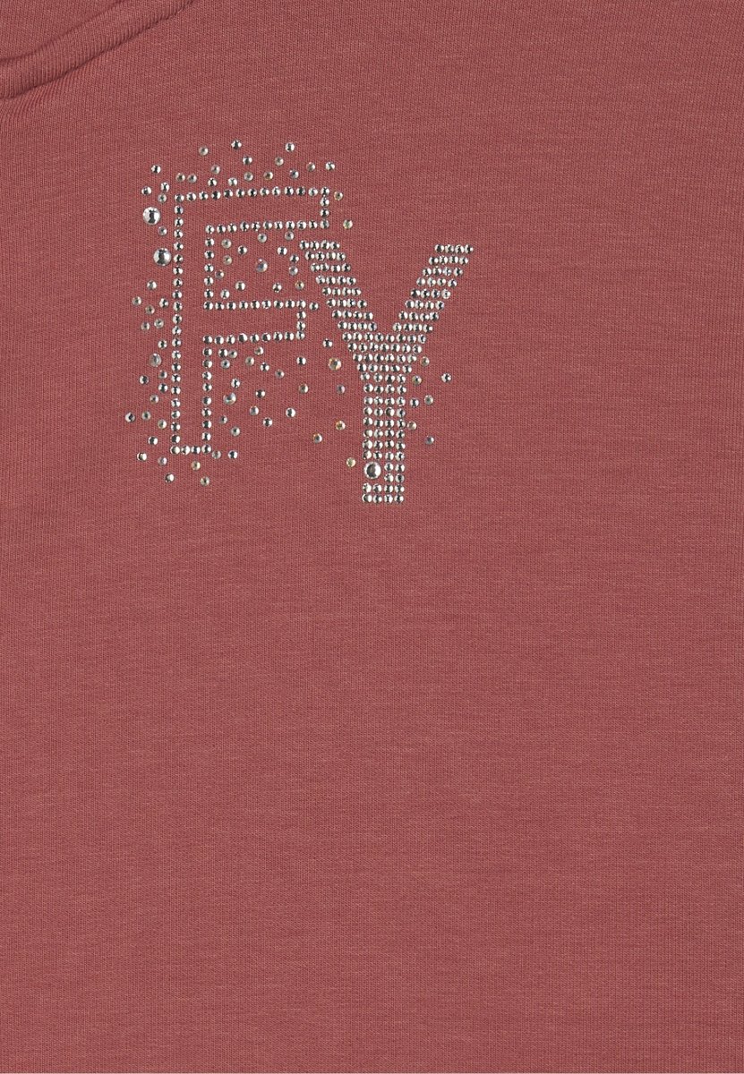 Felpa Cappuccio e Zip con Logo FY in Strass – Bild 8