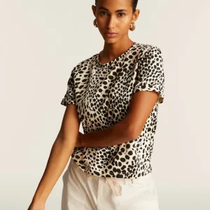 T-shirt regular fit in jersey animalier