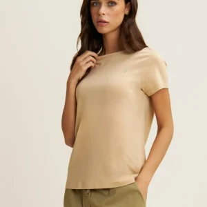 T-shirt con inserto posteriore in Sangallo