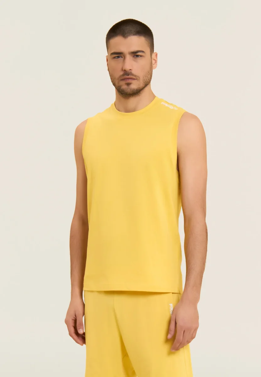 T-shirt senza maniche in jersey di cotone – Bild 2