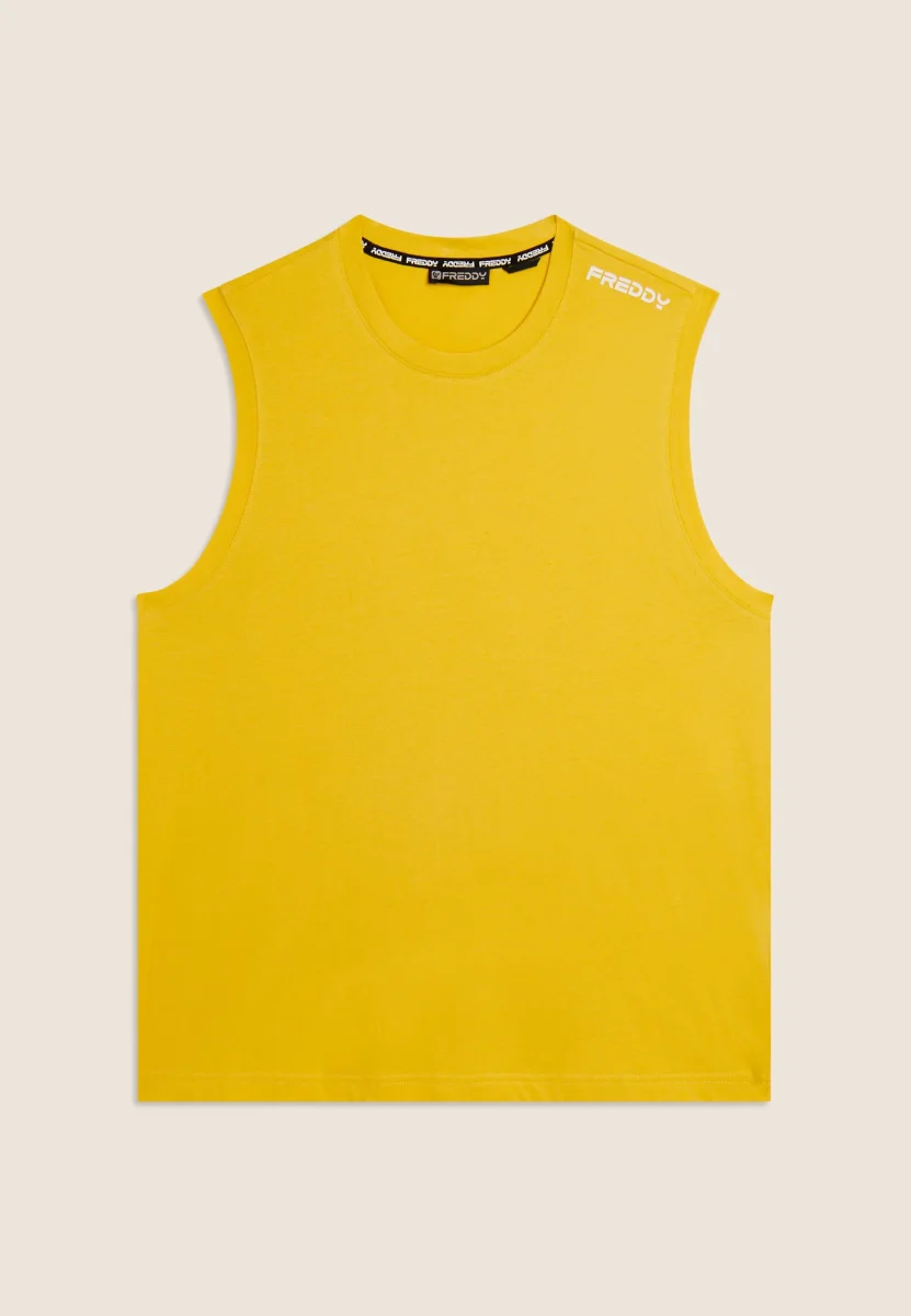 T-shirt senza maniche in jersey di cotone – Bild 7