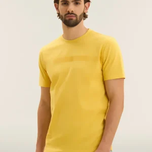 T-shirt in jersey con stampa logo tono su tono