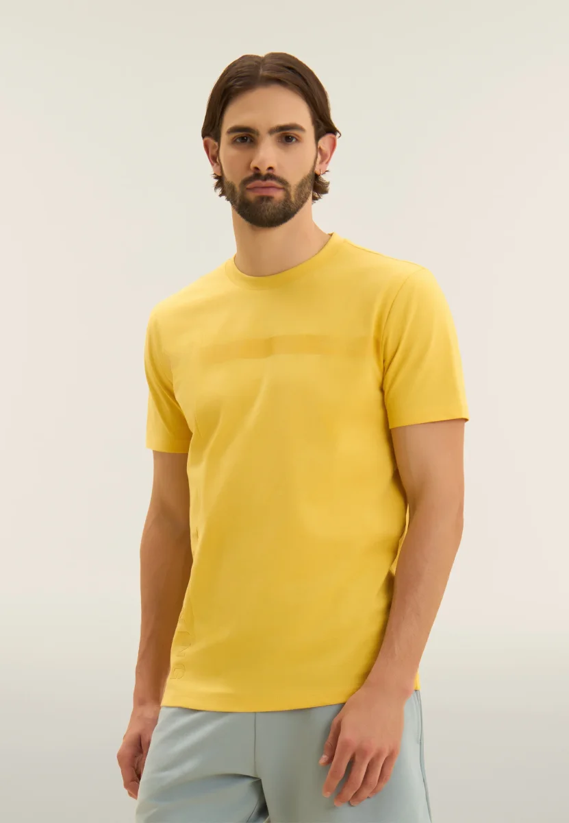 T-shirt in jersey con stampa logo tono su tono – Bild 2