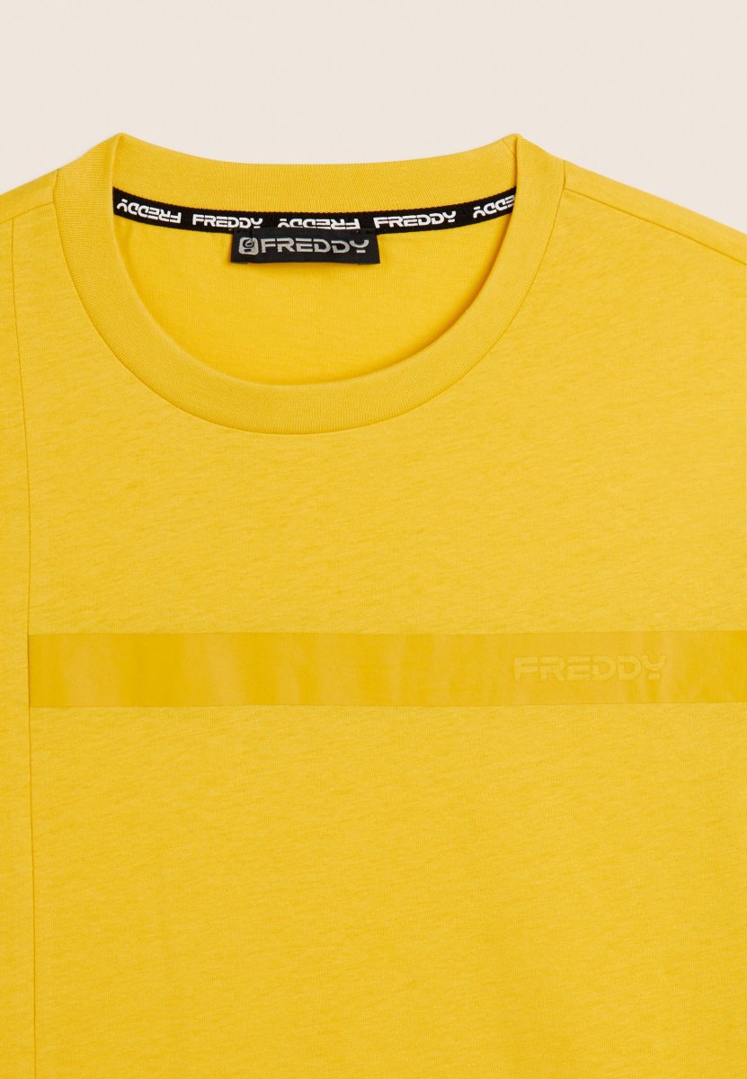 T-shirt in jersey con stampa logo tono su tono – Bild 8