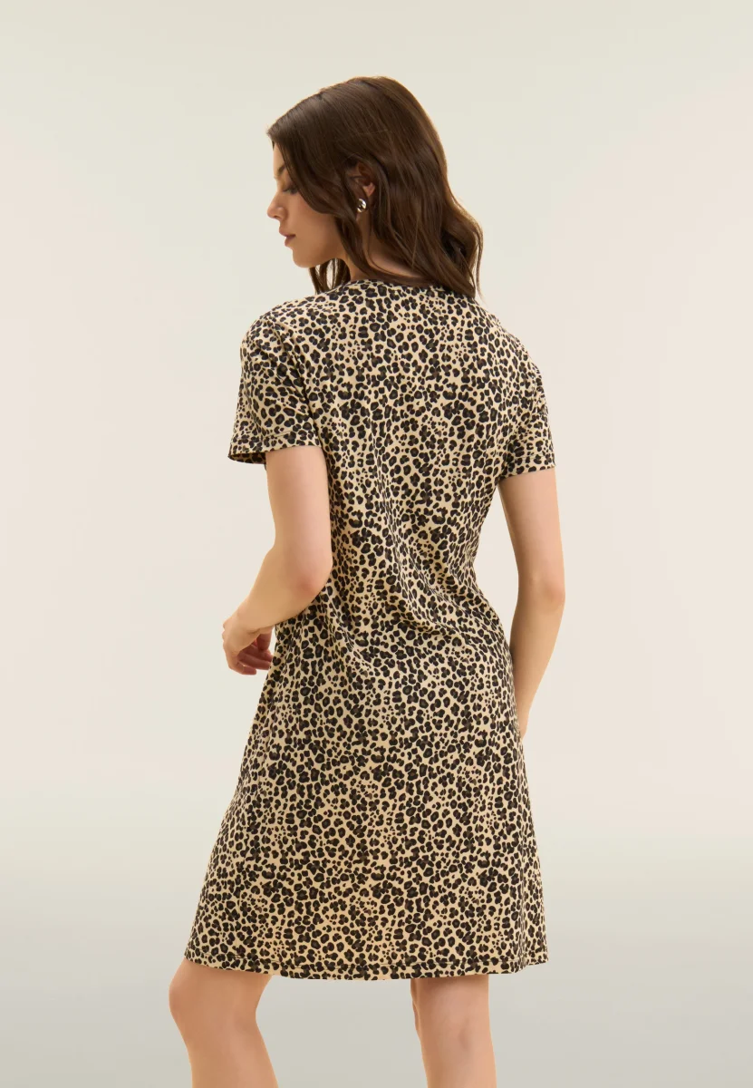 Abito Animalier con dettaglio annodato sul fianco – Bild 4