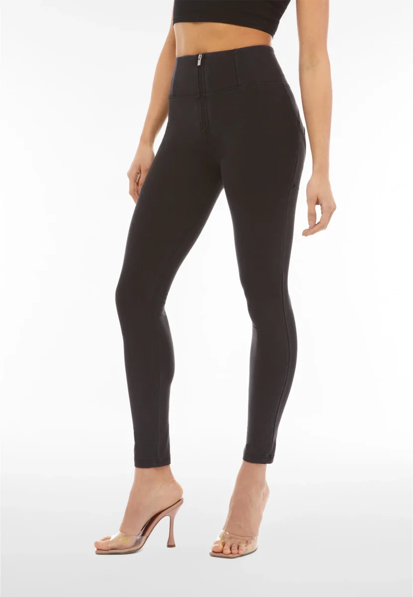 Push up WR.UP® vita alta in fibra ecologica denim scuro – Bild 2