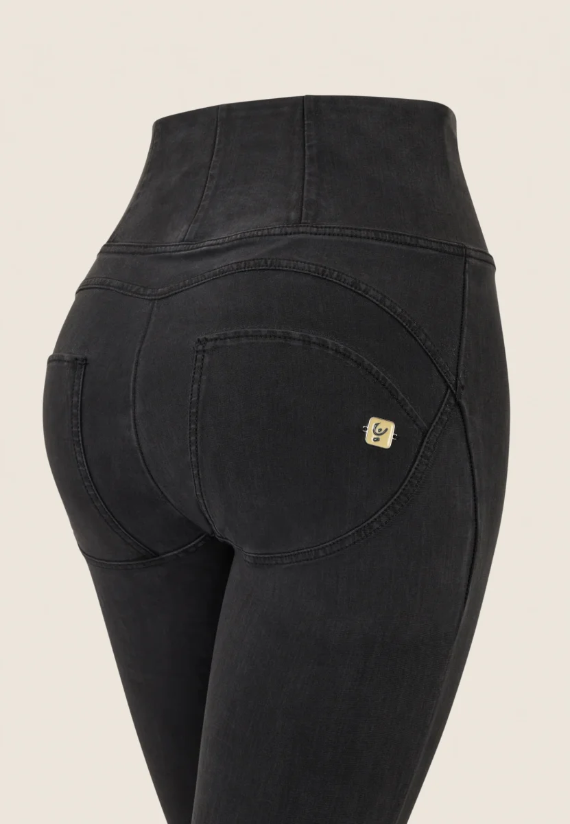 Push up WR.UP® vita alta in fibra ecologica denim scuro – Bild 8
