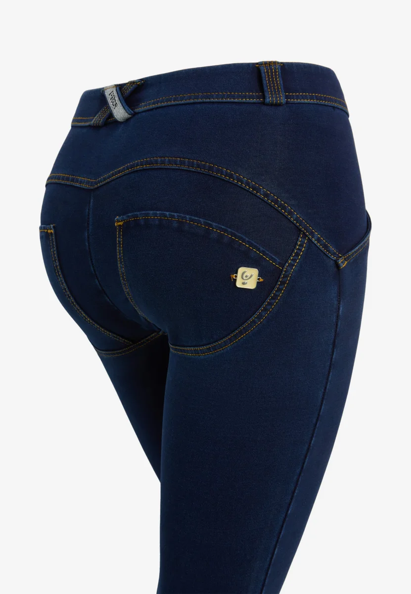 Jeggings push up WR.UP® clessidra superskinny effetto denim – Bild 4